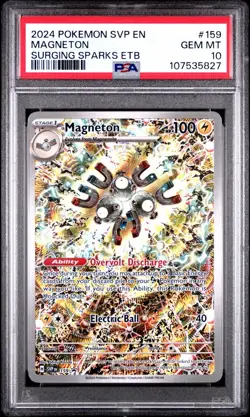 2024 POKEMON SVP EN-SV BLACK STAR PROMO #159 MAGNETON PSA 10 - Image 1