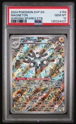 2024 POKEMON SVP EN-SV BLACK STAR PROMO #159 MAGNETON PSA 10 - Image 1