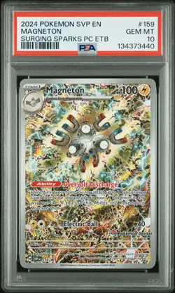 2024 POKEMON SVP EN-SV BLACK STAR PROMO #159 MAGNETON PSA 10 - Image 1