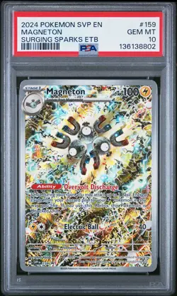 2024 POKEMON SVP EN-SV BLACK STAR PROMO #159 MAGNETON PSA 10 - Image 1