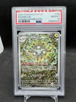 2024 POKEMON SVP EN-SV BLACK STAR PROMO #159 MAGNETON PSA 10 - Image 1