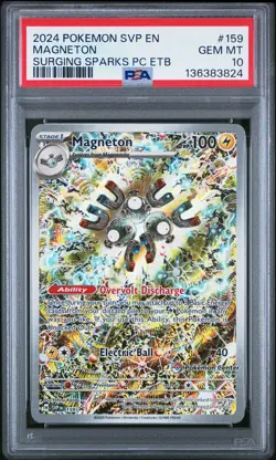 2024 POKEMON SVP EN-SV BLACK STAR PROMO #159 MAGNETON PSA 10 - Image 1