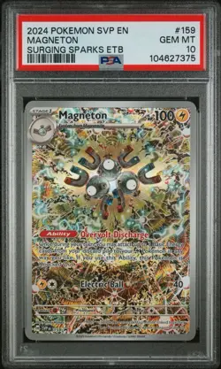 2024 POKEMON SVP EN-SV BLACK STAR PROMO #159 MAGNETON PSA 10 - Image 1