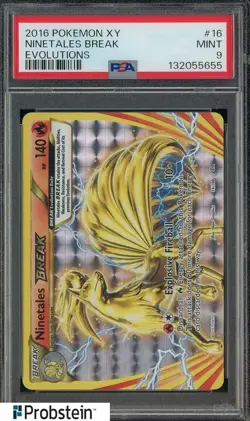 2016 Pokemon XY Evolutions #16 Ninetales Break PSA 9 MINT - Image 1