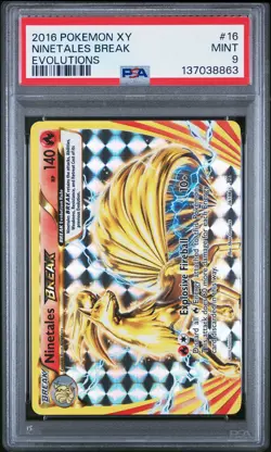 2016 POKEMON XY EVOLUTIONS #16 NINETALES BREAK PSA 9 - Image 1