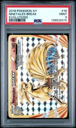 2016 Pokemon XY Evolutions Ninetales Break #16 PSA 9 - Image 1