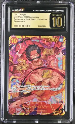 CGC 10 PRISTINE Japanese One Piece 2024 Gol D. Roger OP09-118 A New Emperor - Image 1