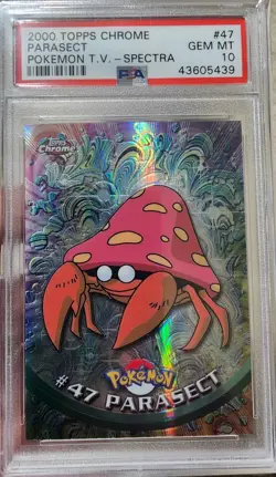 Pokemon 2000 Topps Chrome Parasect Spectra PSA 10 #47 POP 8 - Image 1
