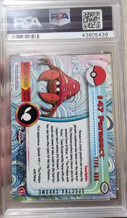 Pokemon 2000 Topps Chrome Parasect Spectra PSA 10 #47 POP 8 - Image 2