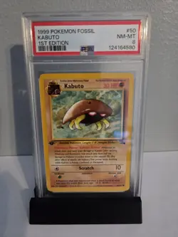 👑Kabuto Fossil First 1st Edition Pokemon TCG PSA 8 50/60 NM MT - King Kabuto 👑 - Image 1