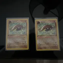 2 X NM (slight whitening)First Edition Kabuto 50/62 Fossil Pokemon Tcg - Image 1