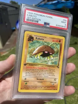 Pokemon Fossil First 1st Edition Kabuto PSA Grade 9 50/60 Mint! King Kabuto! TCG - Image 1
