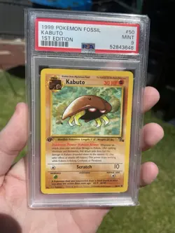 Pokemon Fossil First 1st Edition Kabuto PSA Grade 9 50/60 Mint! King Kabuto! TCG - Image 3