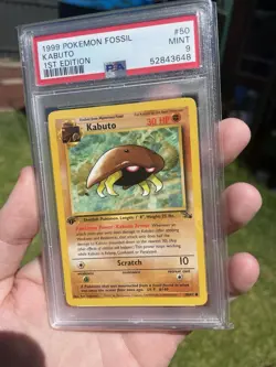 Pokemon Fossil First 1st Edition Kabuto PSA Grade 9 50/60 Mint! King Kabuto! TCG - Image 4