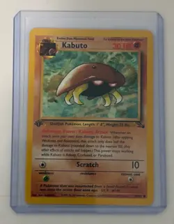 1999 Pokemon TCG Fossil First Edition Non Holo Kabuto 50/62 Card Near Mint - Image 3