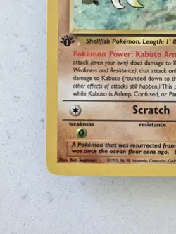 Kabuto 50/62 Fossil Regular First Edition LP Clean Tcg Vintage Pokemon - Image 2