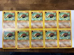 Kabuto First 1st Edition Lot Of 10 Pokemon Vintage TCG Fossil 50/62 English LP+ - Image 1