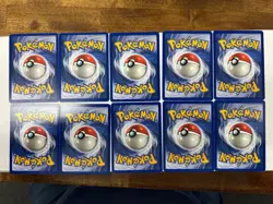 Kabuto First 1st Edition Lot Of 10 Pokemon Vintage TCG Fossil 50/62 English LP+ - Image 2