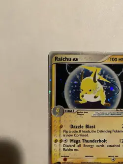 Pokemon 2003 Sandstorm Raichu EX Holo Ultra Rare Card #98/100 Near Mint - Image 3
