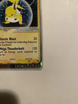 Pokemon 2003 Sandstorm Raichu EX Holo Ultra Rare Card #98/100 Near Mint - Image 5