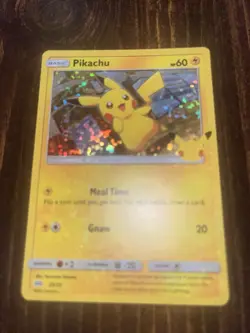 Pokemon Pikachu 25/25 HOLO 25th Anniversary Mcdonalds Promo 2021 Card - Image 1