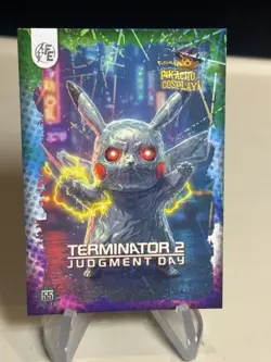 Terminator 2 Holo Pikachu Cosplay Set 2025 Pokemon Chase Card #55 ZL13 - Image 1