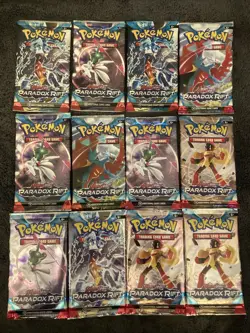 Pokemon TCG SV4 Paradox Rift Booster Pack Lot of 12 Factory Sealed Card Packs - Image 1