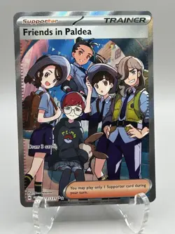 Pokemon TCG Trainer Friends in Paldea Ultra Rare Holo Card 137/131 - Image 1