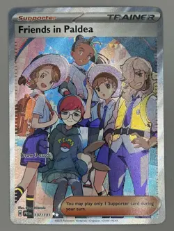 Pokemon TCG Trainer Friends in Paldea Ultra Rare Holo Card 137/131 - Image 3