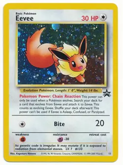 1999 POKEMON EEVEE BLACK STAR HOLO PROMO #11 TCG CARD - Image 1