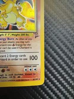 Pokemon TCG Charizard Base Set 2 Holo Rare Card 4/130 Ungraded - Image 5