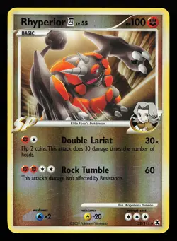 Rhyperior E4 32/111 Rare Reverse Holo Rising Rivals Pokemon Card - Image 1