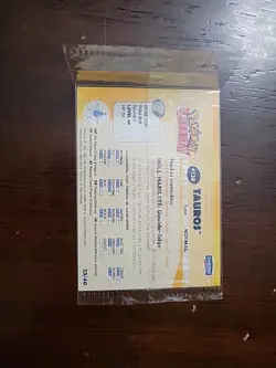 Sealed - #128 Tauros 23/40 - Danone Pokemon Stadium Card 2000 - Image 3
