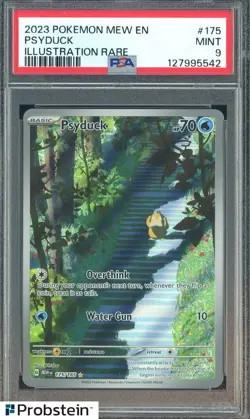 2023 Pokemon Card Game MEW EN Card 151 #175 Psyduck Illustration Rare PSA 9 - Image 1