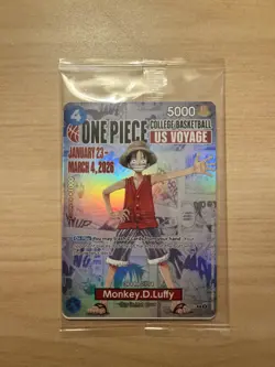 One Piece College Basketball US Voyage Luffy Card IN HAND UNOPENED - Image 1