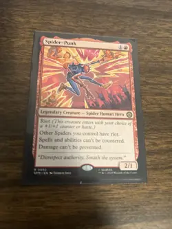 MTG Spider-Punk 92 Rare Foil Marvel Spider-Man - Image 1