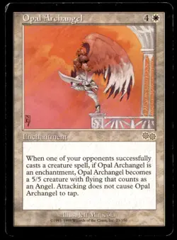 Opal Archangel LP Light Play Urza's Saga MTG [6229] - Image 1