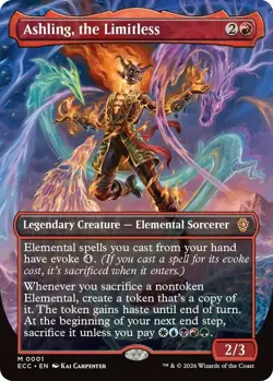 x1 Ashling, the Limitless - Borderless M MTG Commander: Lorwyn Eclipsed M/NM, En - Image 1