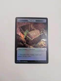MTG - Treasure 0010/Elf 0004 Token (Foil) - Lorwyn Eclipsed NM/M Condition - Image 1