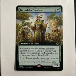 Formidable Speaker (Extended Art) Lorwyn Eclipsed MTG Regular Near Mint - Image 1
