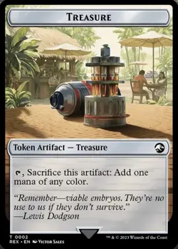 Treasure Token 3X NM Magic the Gathering Jurassic World Collection mtg - Image 1