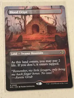 mtg 2-sided borderless Blood Crypt, rare land, Lorwyn Eclipsed, unplayed - Image 1