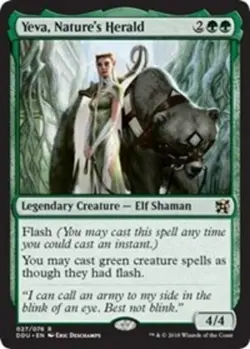 1 x Yeva, Nature's Herald - Duel Decks: Elves vs Inventors - NM-Mint - MTG - Image 1