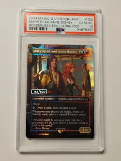 Magic MTG- Mary Read and Anne Bonny PSA 10 Serial 182/500 ACR 120 Assassin Creed - Image 1