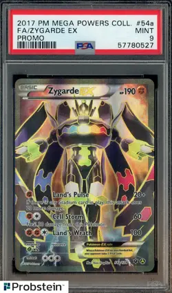 2017 Pokemon Mega Powers Collection Promo #54a FA Zygarde Ex PSA 9 MINT - Image 1