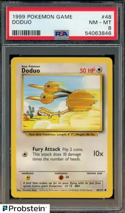 1999 Pokemon Game #48 Doduo PSA 8 NM-MT - Image 1