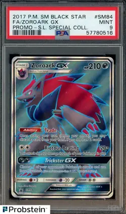 2017 Pokemon SM Black Star Promo SL Special Coll #Sm84 FA Zoroark Gx PSA 9 MINT - Image 1