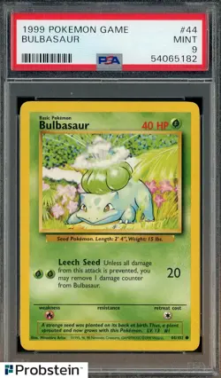 1999 Pokemon Game #44 Bulbasaur PSA 9 MINT - Image 1