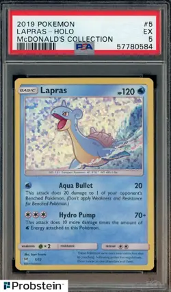 2019 Pokemon McDonald's Collection #5 Lapras - Holo PSA 5 EX - Image 1