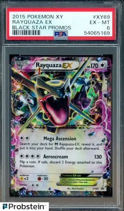 2015 Pokemon XY Black Star Promos #XY69 Rayquaza Ex PSA 6 EX-MT - Image 1